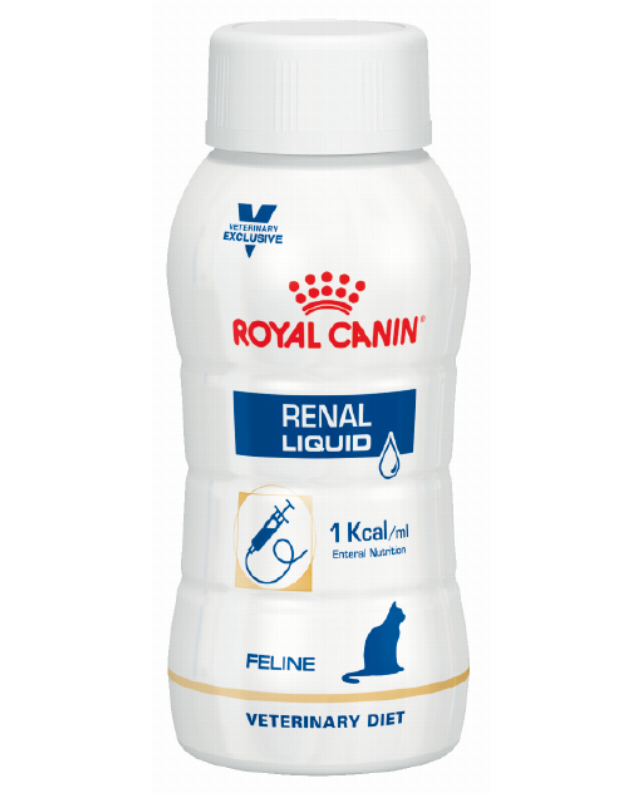 腎臓病の子の強制給餌では第一選択になることが多いフード（ロイヤルカナン 猫用 腎臓サポート リキッド(237ml×4本)【ロイヤルカナン療法食】）